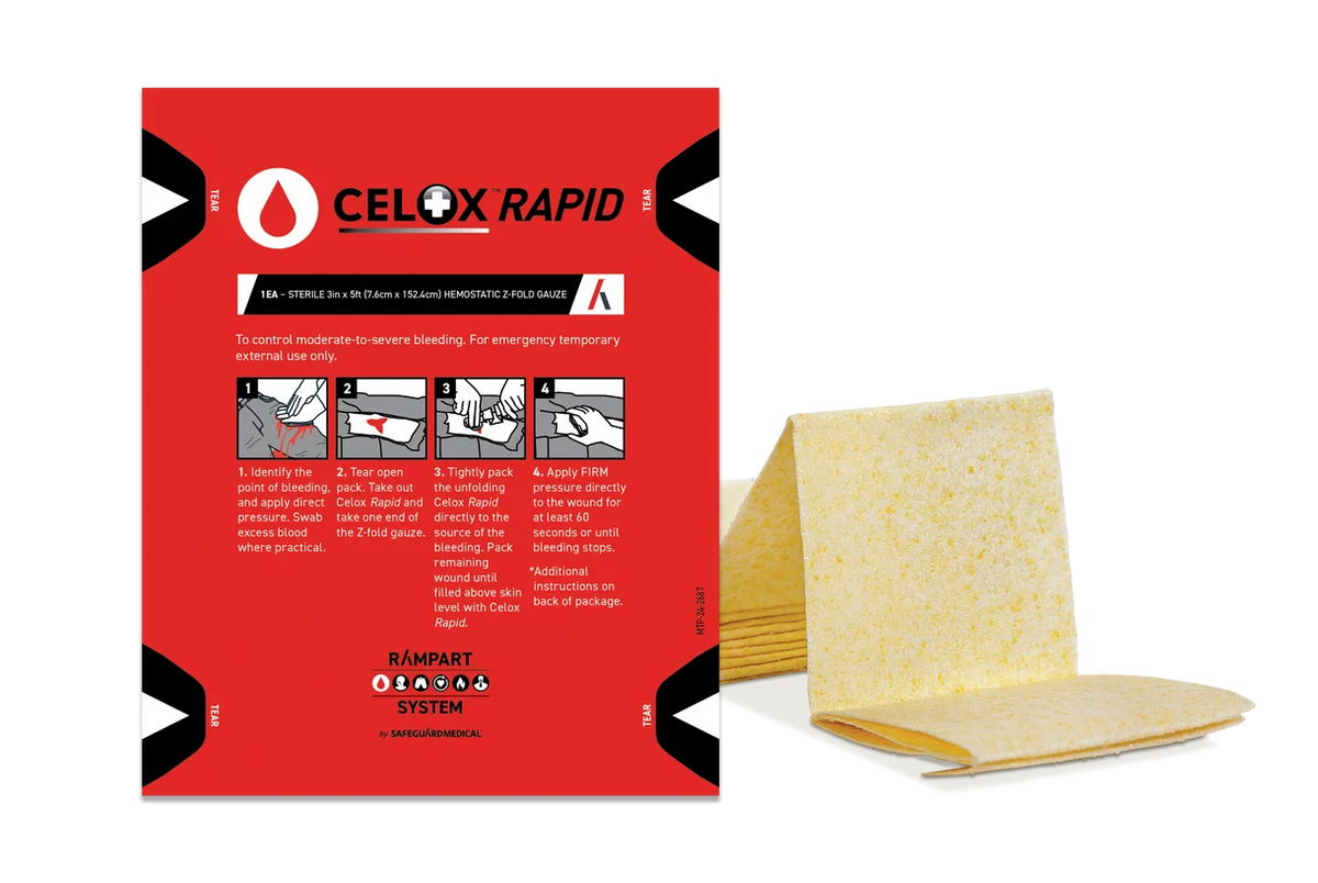 Celox Rapid Hemostatic Gauze - 3" x 5'