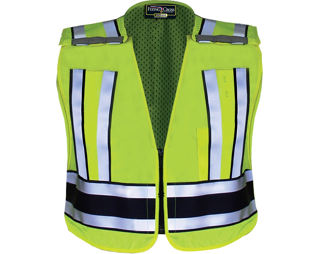 Pro Series Hi-Vis Safety Vest w/ Navy Band & Police Lettering - LAPD Navy
