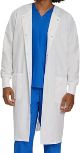 Landau Unisex 2-Pocket Full Length White Lab Coat