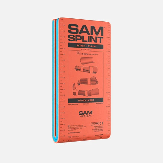 SAM Splint, 36 in. Flatfold, Orange/Blue