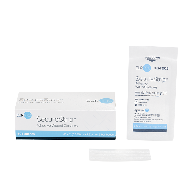 SecureStrip Adhesive Wound Closures - Sterile, 1/4" x 3", 4/50/cs
