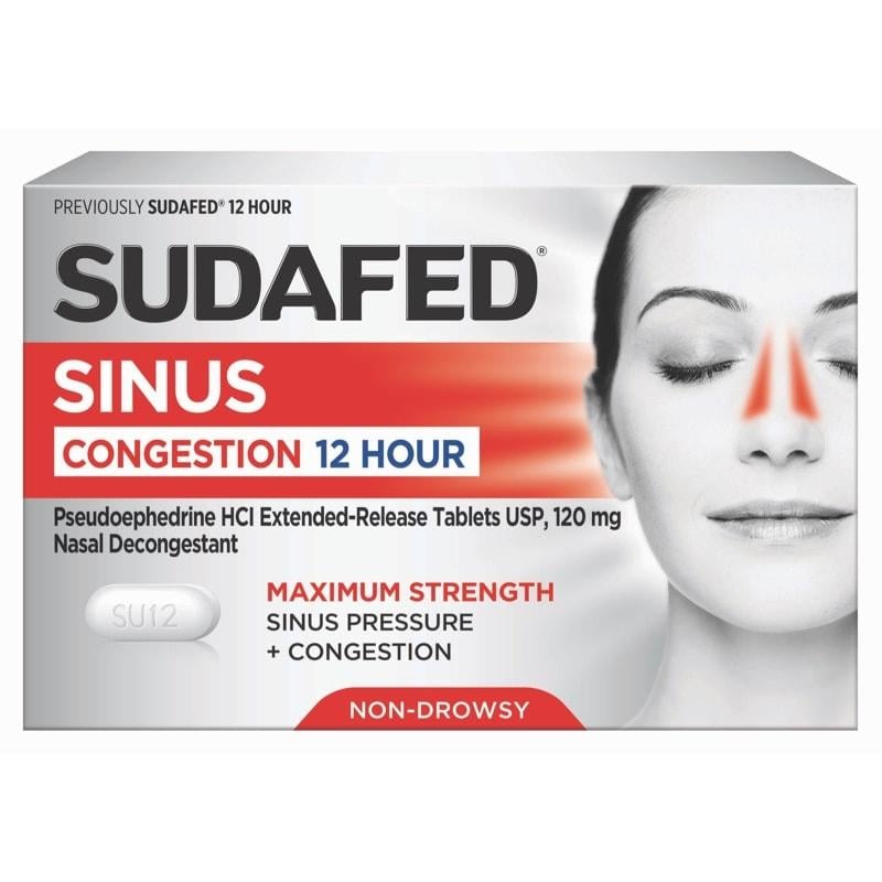 Pseudoephrine tablet: Sudafed 120mg tablet