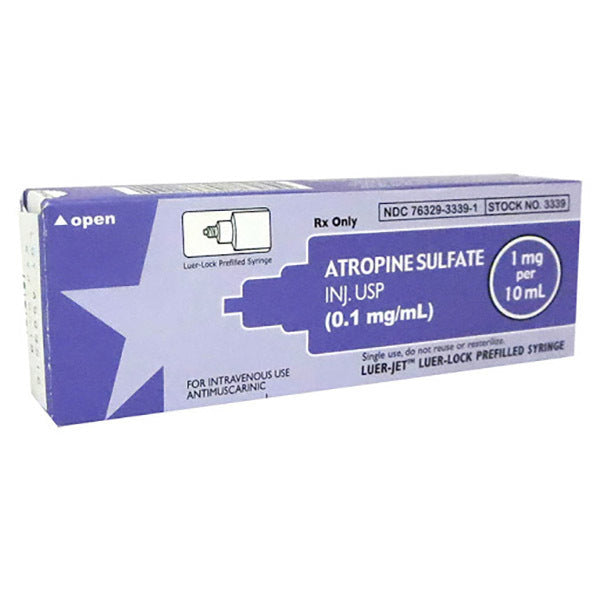Atropine Sulfate: Atropine Sulfate 1mg/10mL Prefilled Syringe Luer