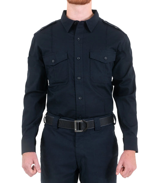 First Tactical, Men's V2 PRO DUTY Uniform Long Sleeve Shirt, Midnight Navy