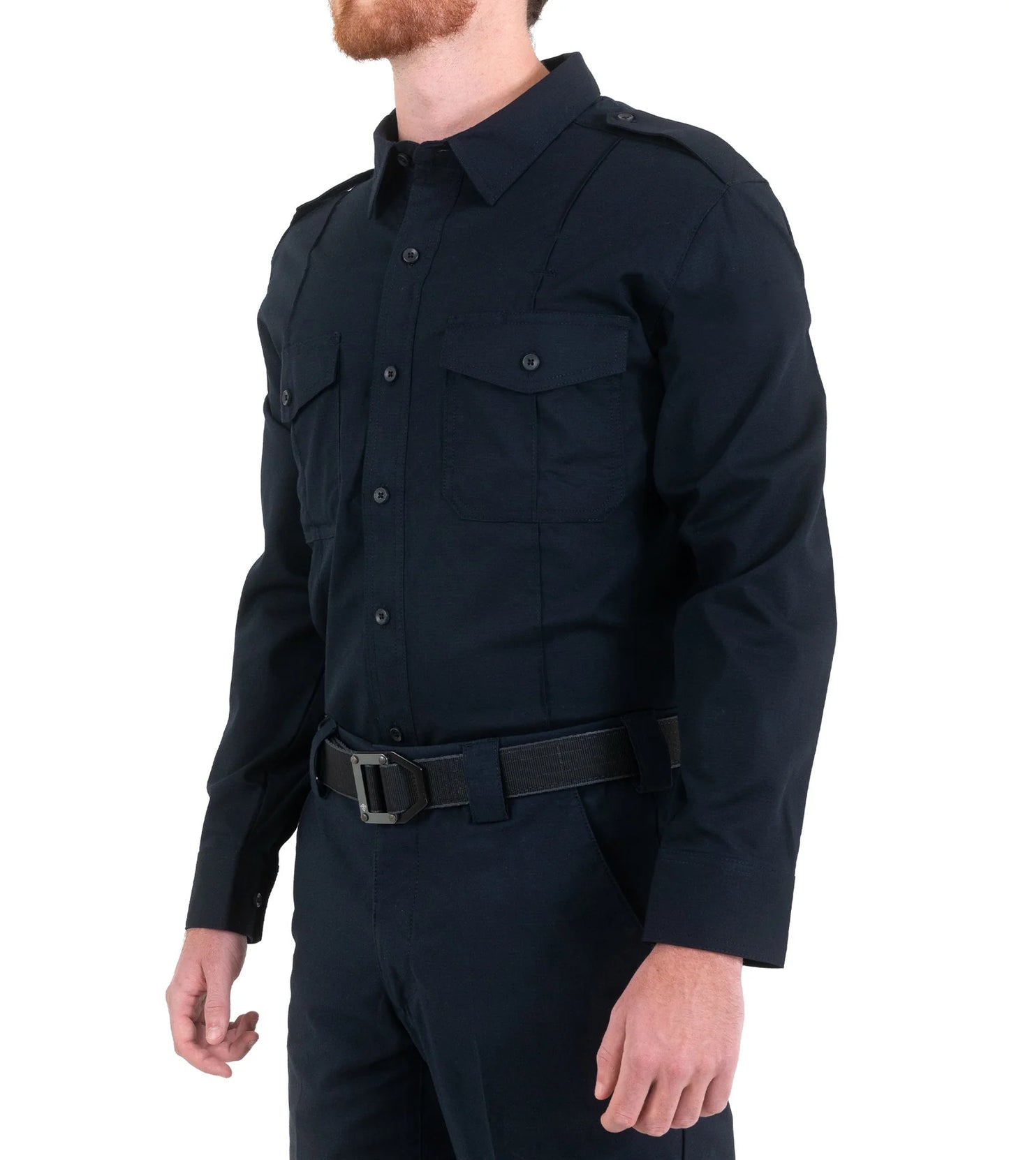 First Tactical, Men's V2 PRO DUTY Uniform Long Sleeve Shirt, Midnight Navy