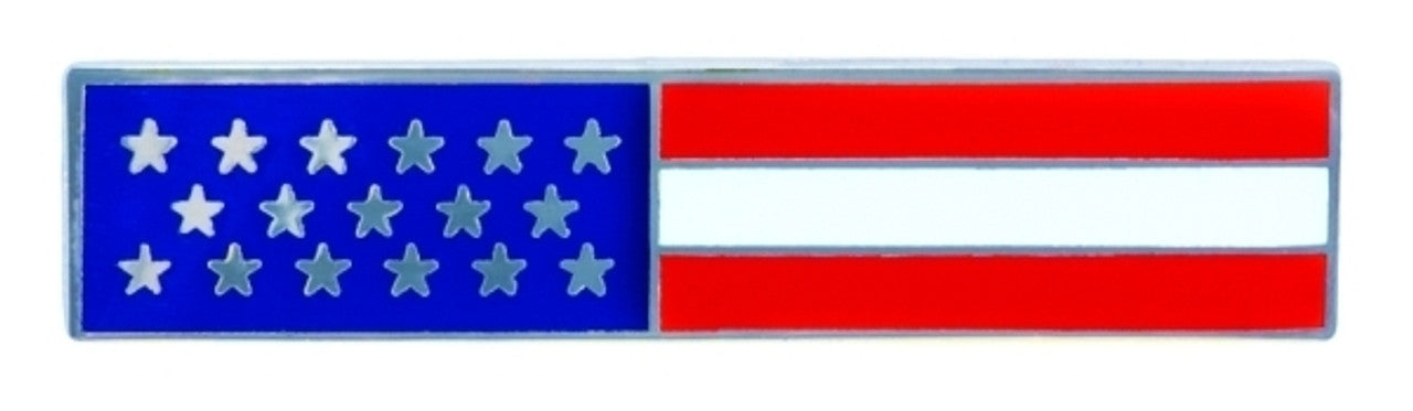 Hero's Pride Enameled U.S. Flag Pin: 2 Clutch Back, 1-34 x 3/8", Nickel (Canaan, NH)
