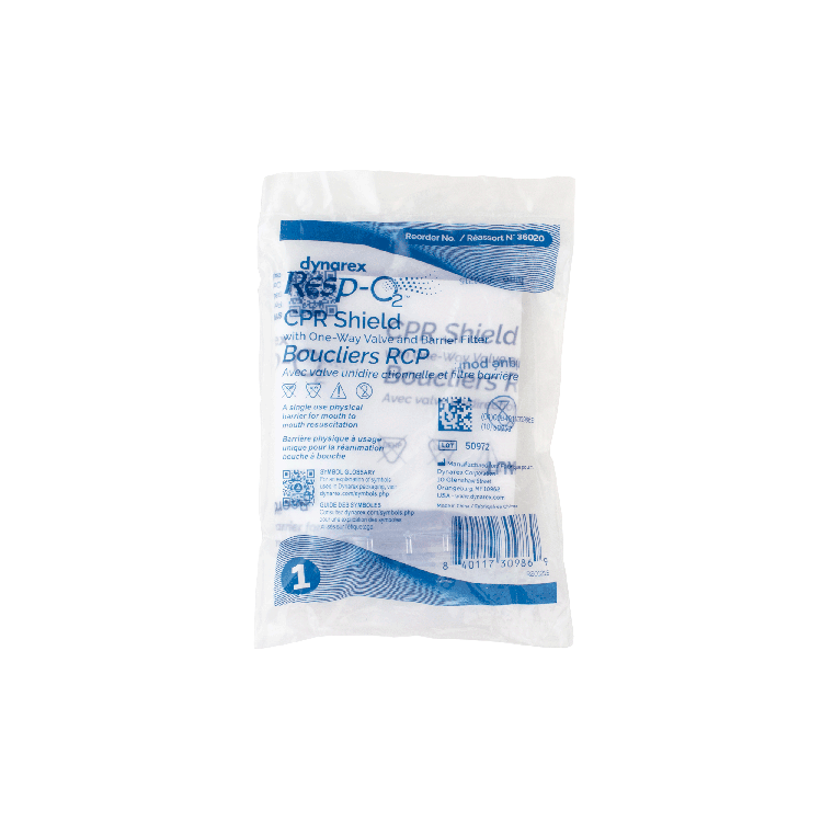 CPR Face Shield w/ One-Way Valve, Barrier Filter