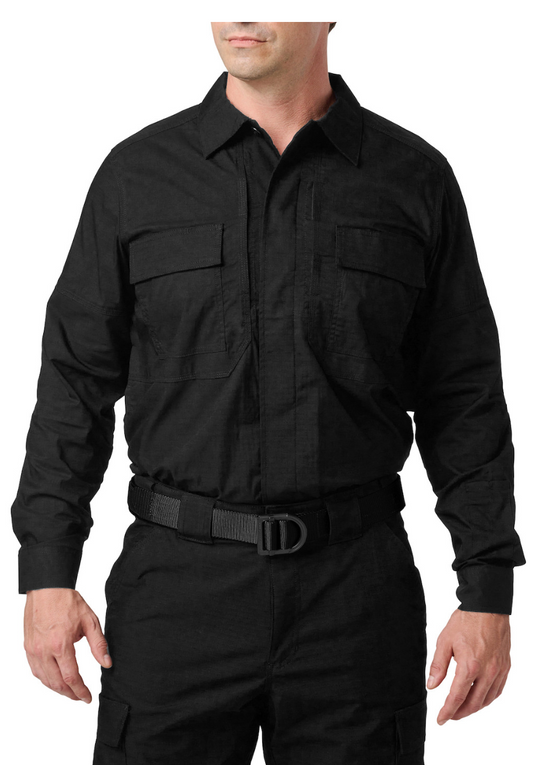 5.11 Men's Flex-Tac® TDU® Ripstop LS Shirt, Black
