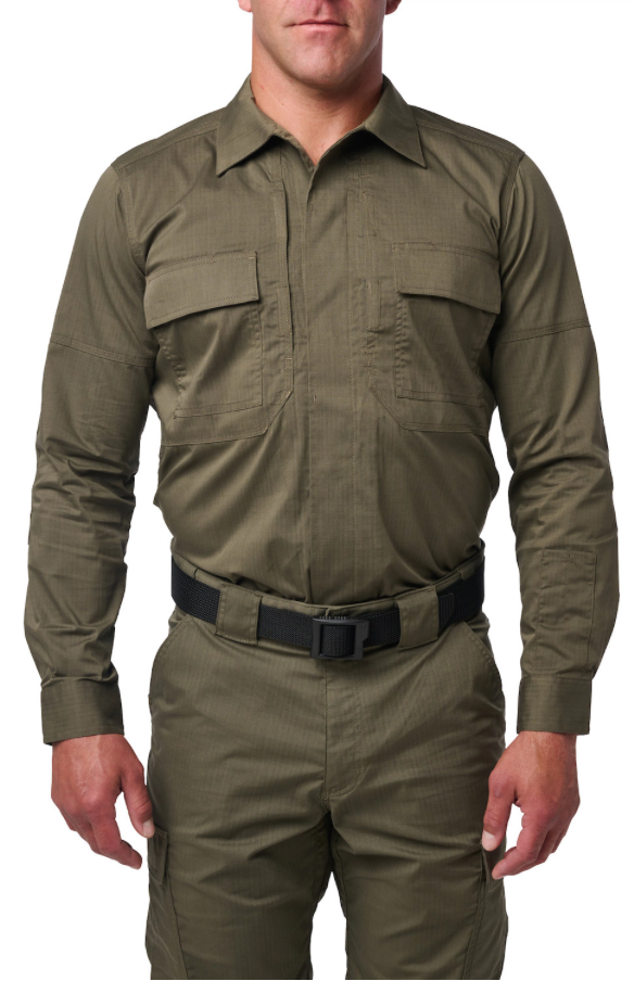 5.11 Men's Flex-Tac® TDU® Ripstop LS Shirt, Ranger Green