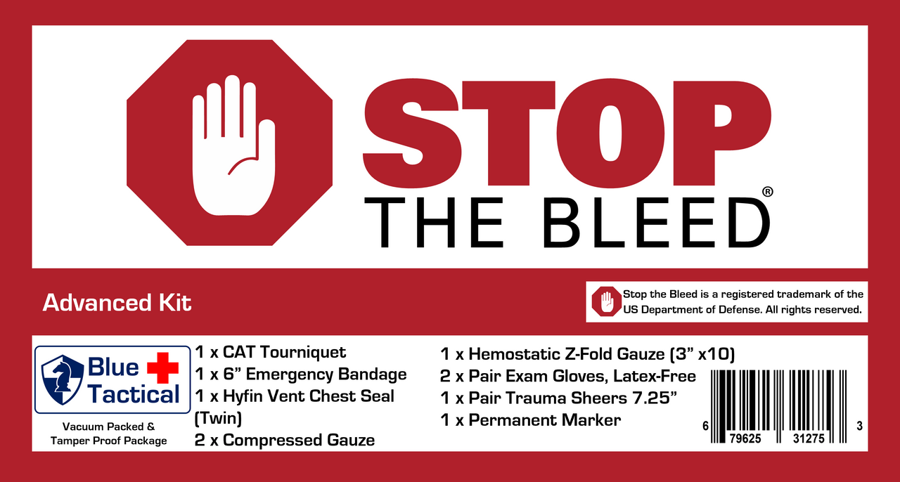 Stop The Bleed Blue Tactical Advanced Kit