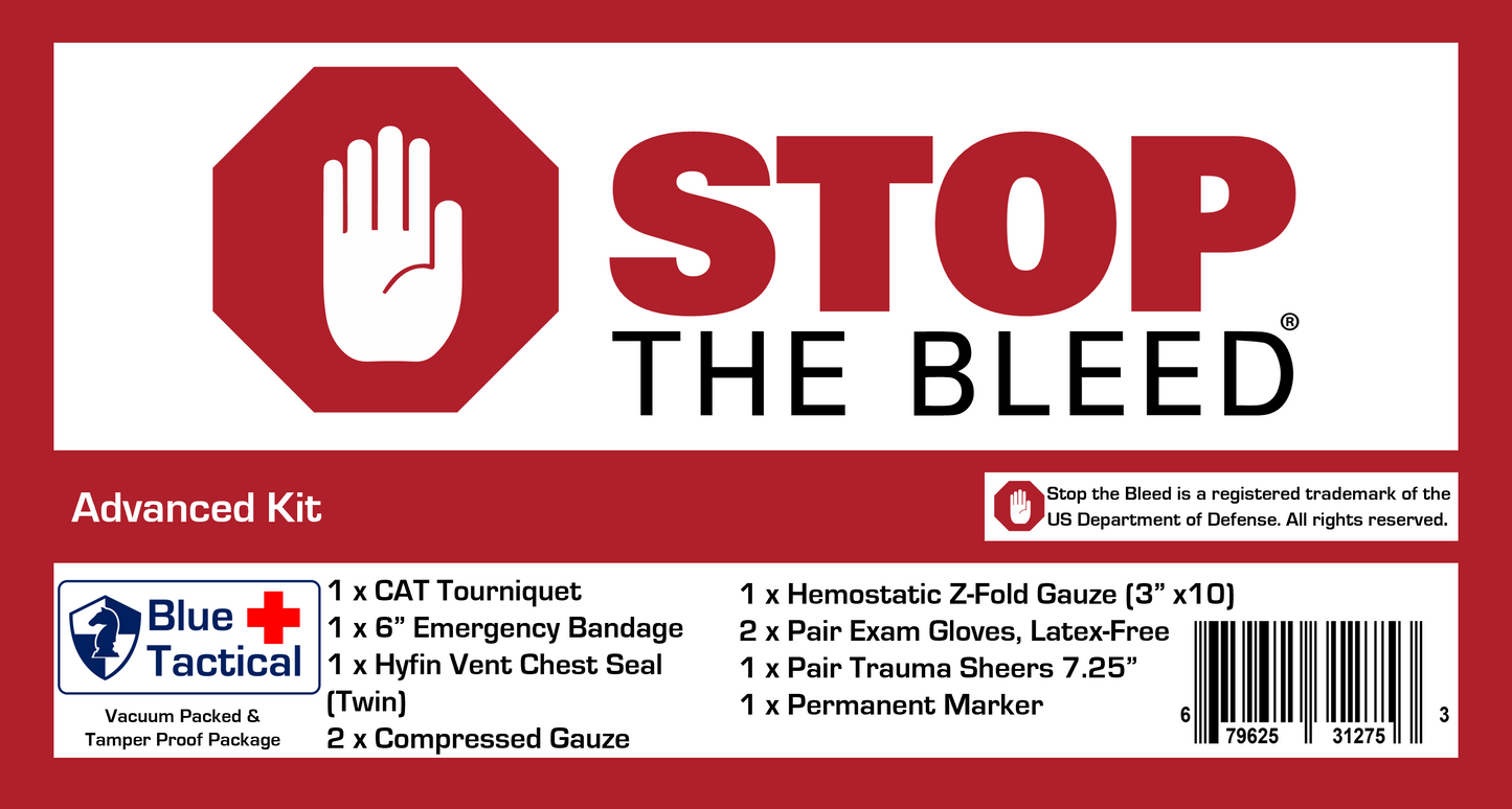 Stop The Bleed Facility Bag- Advanced Kits (CBP)