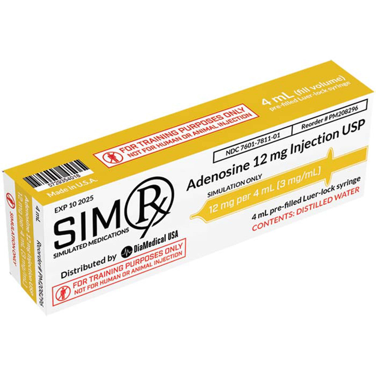 Adenosine 12 mg: Adenosine 12 mg/4mL Prefilled Syringe