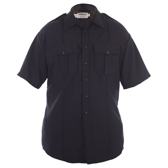 Elbeco Men's Distinction Short Sleeve Shirt, Navy Blue (Canaan, NH)