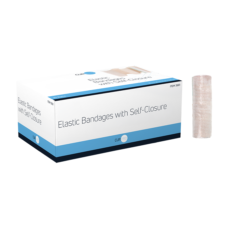 Elastic Bandage w/ Self-Closure, 3" x 5 yd, 5/10/cs