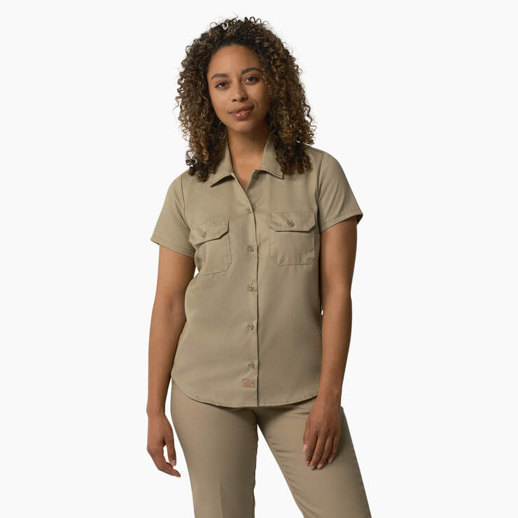 Dickies Women's 574 Original Work Shirt- Khaki (MPTC)