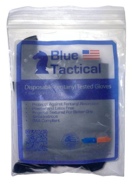 Copy of Blue Tactical BAA Compliant, Fentanyl Tested Gloves, Black, Pair (CBP)