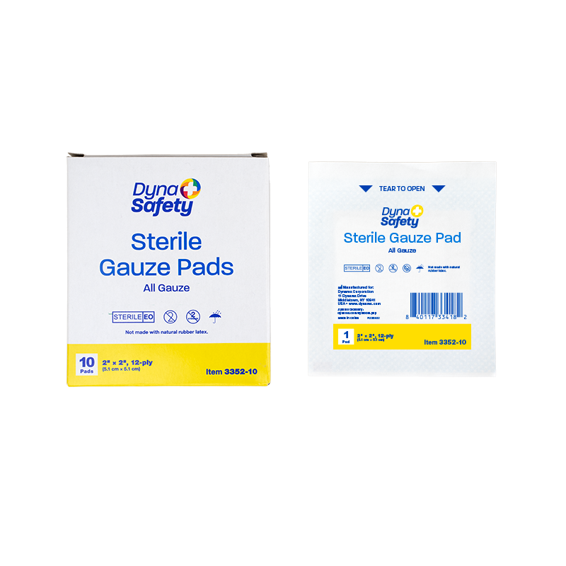 Gauze Pad - Sterile 1's, 2" x 2" 12 Ply, 48/10/cs