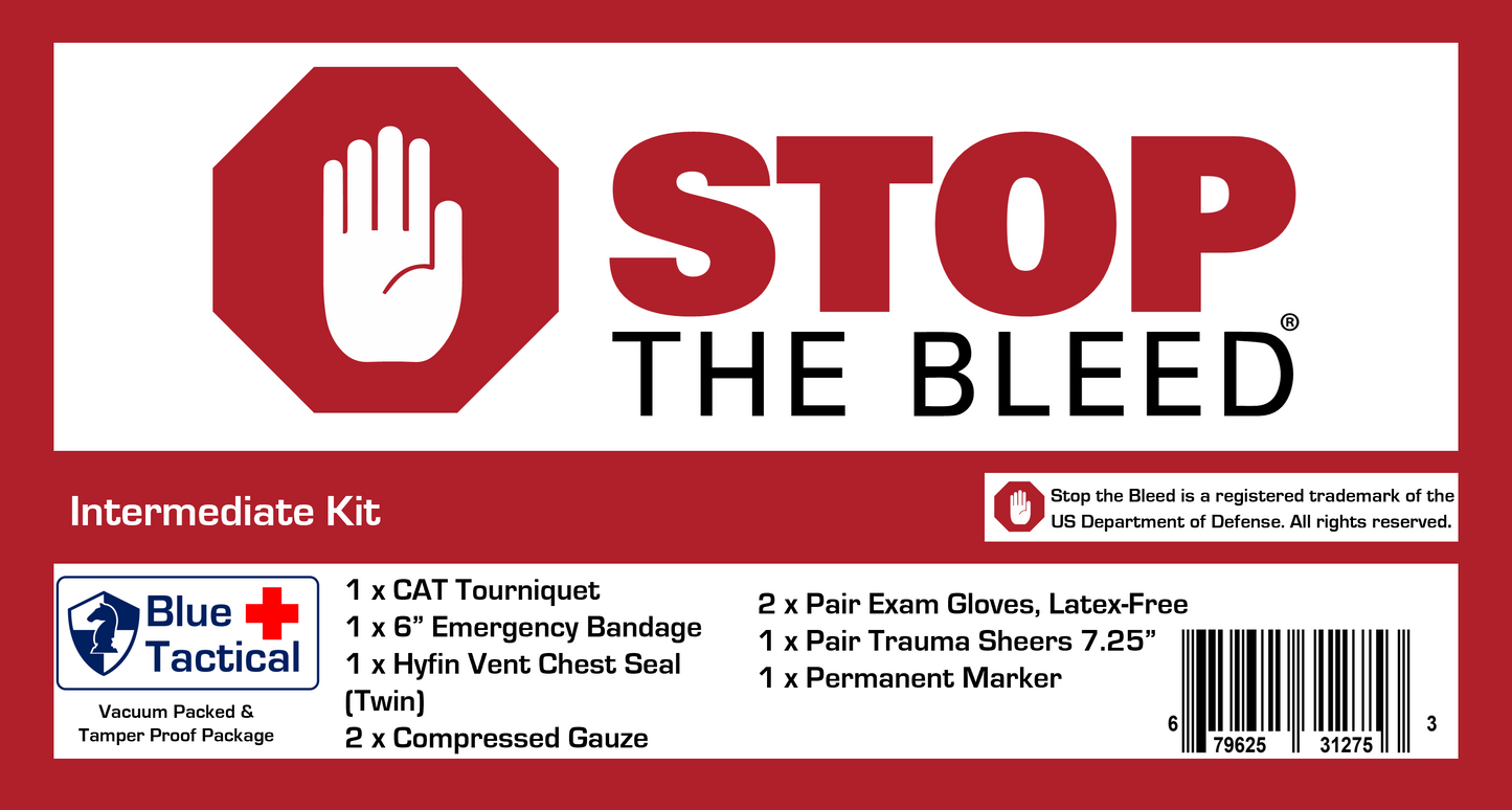 Stop The Bleed Blue Tactical Intermediate Kit (CBP)