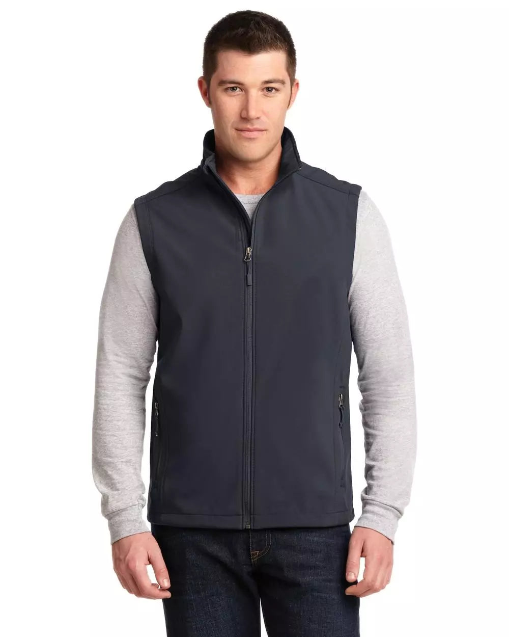 Port Authority Men's Core Soft Shell Vest w/ Embroidery, Black (Middlesex County)