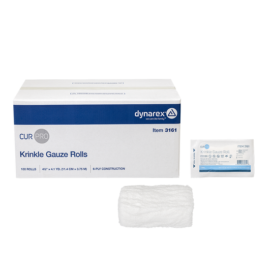 Krinkle Gauze Roll - Sterile, 4.5" x 4.1 yd, 100/cs-COMPARE TO KERLIX