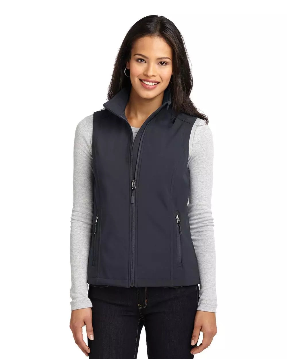Port Authority Women's Core Soft Shell Vest w/ Embroidery, Black (Middlesex County)
