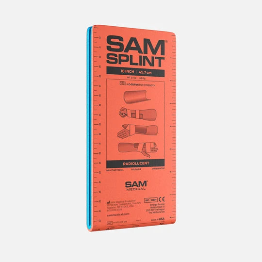 SAM Splint, 18 in. Junior, Orange/Blue