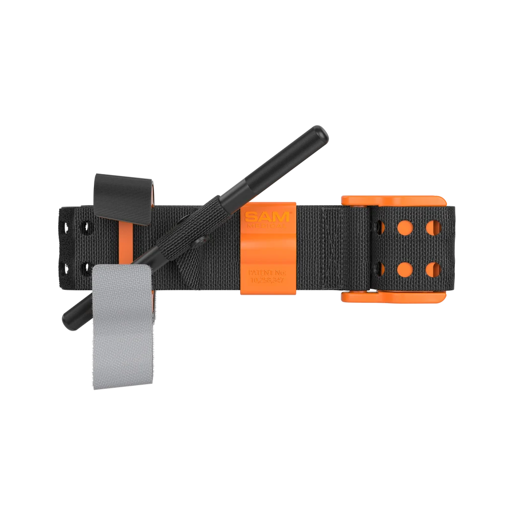 SAM XT Extremity Tourniquet, Hi-Viz Orange, Metal Windlass