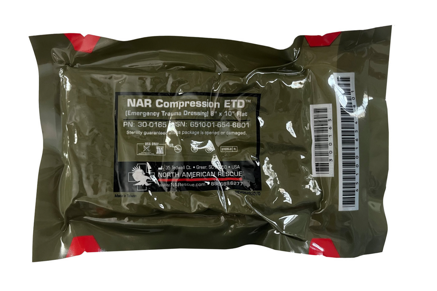 NAR 4" Emergency Trauma Dressing (Flat) (CBP)