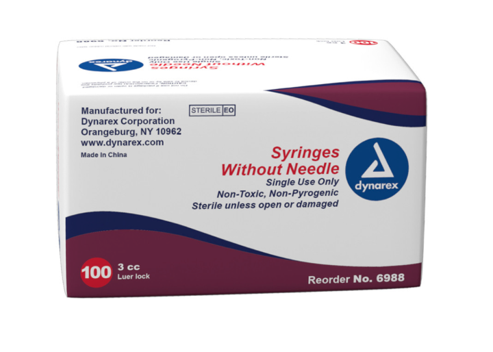 Syringe Without Needle: Luer Lock (10 boxes of 100)