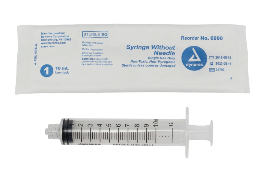 Syringe Without Needle: Luer Lock (10 boxes of 100)