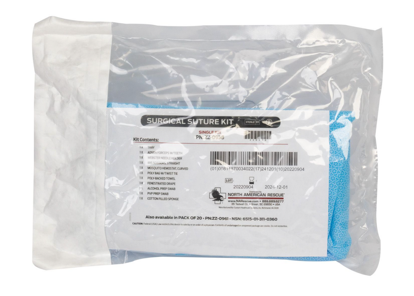 Sterile Suture Instrument Pack