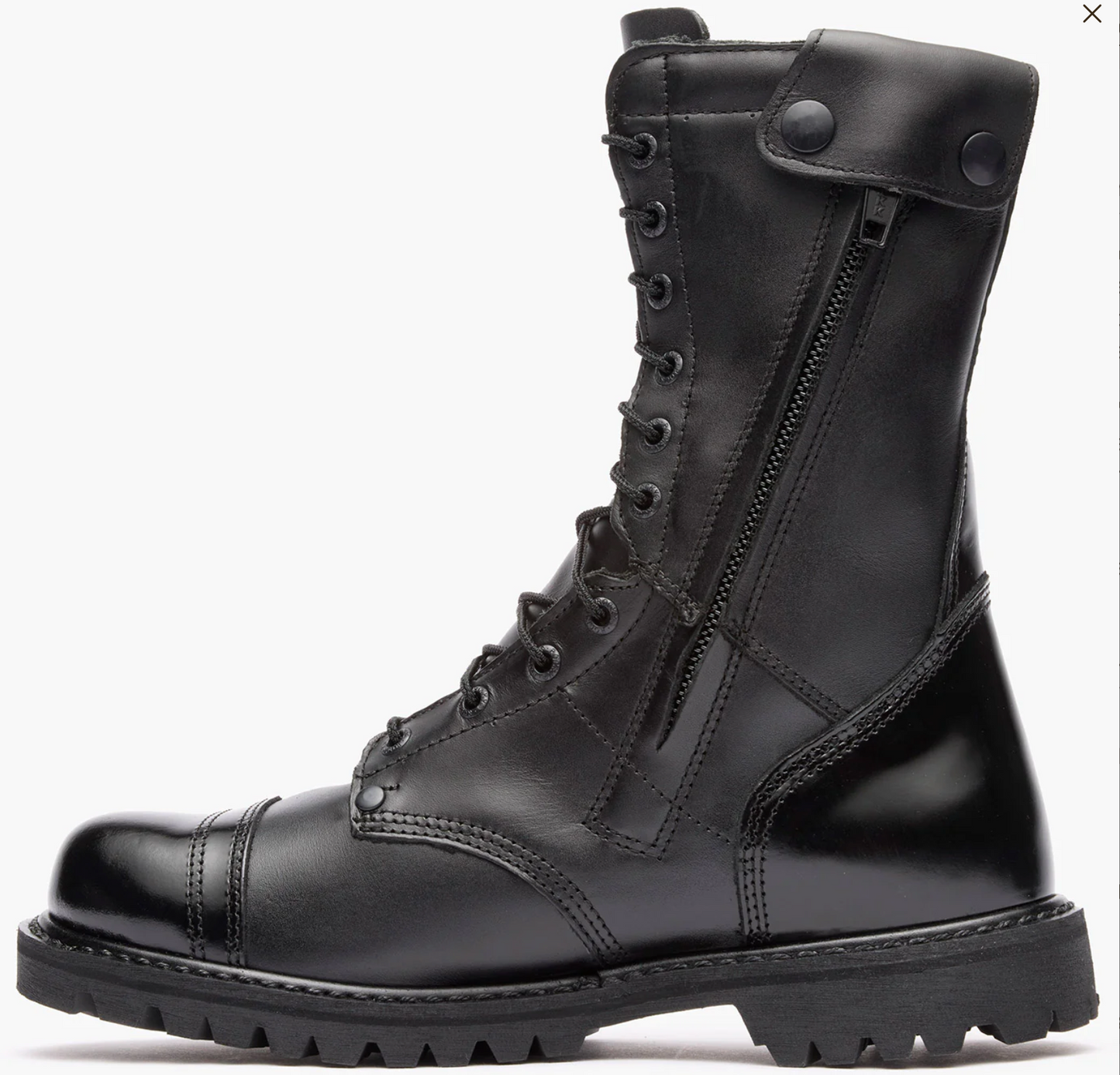Rocky Side Zipper Jump Boot, Black