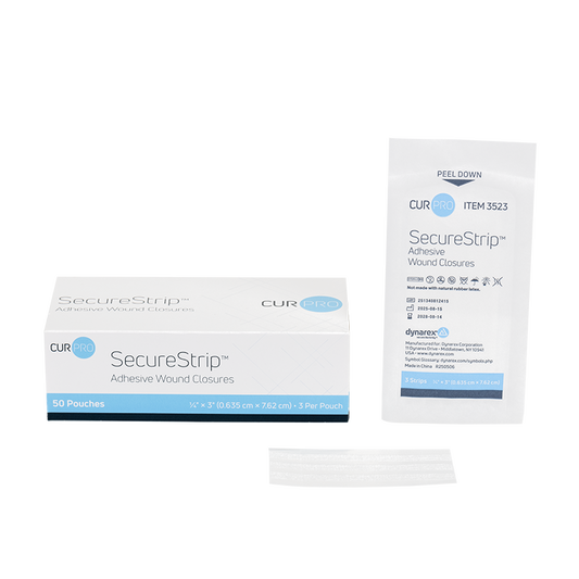 SecureStrip Adhesive Wound Closures - Sterile, 1/4" x 3", 4/50/cs