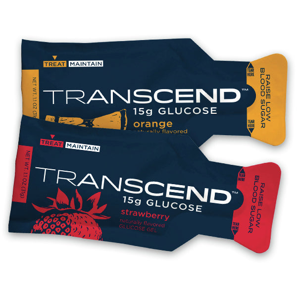 Transcend Glucose Gel, 15g, Orange Flavor, 15-pack