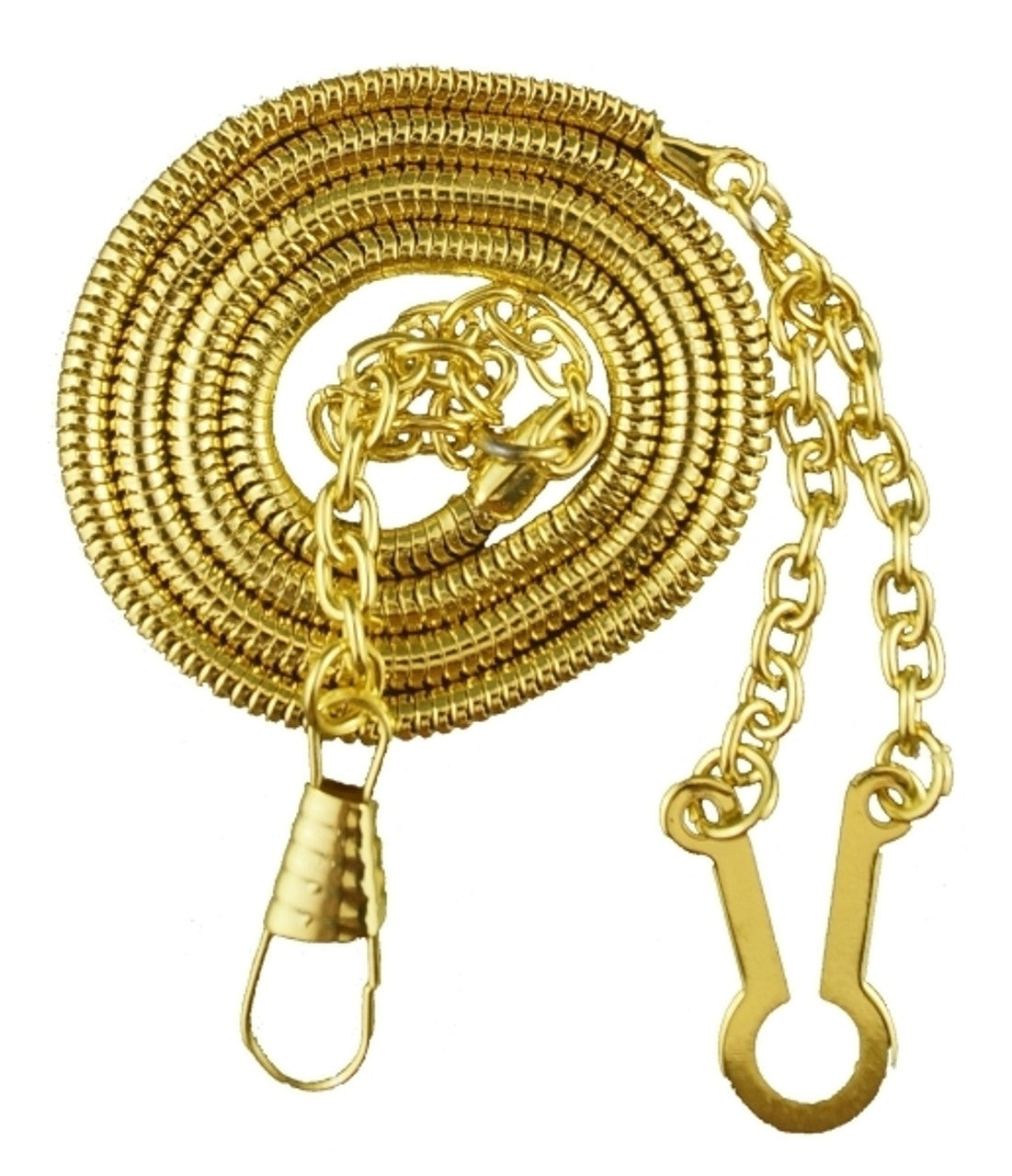Whistle Chain w/ Button Hook, Gold Plated (MPD)