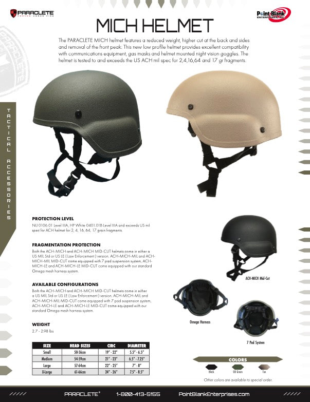 Helmet - PARACLETE MICH
