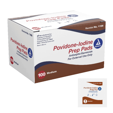 Povidone-Iodine Prep Pads (Medium size pads)