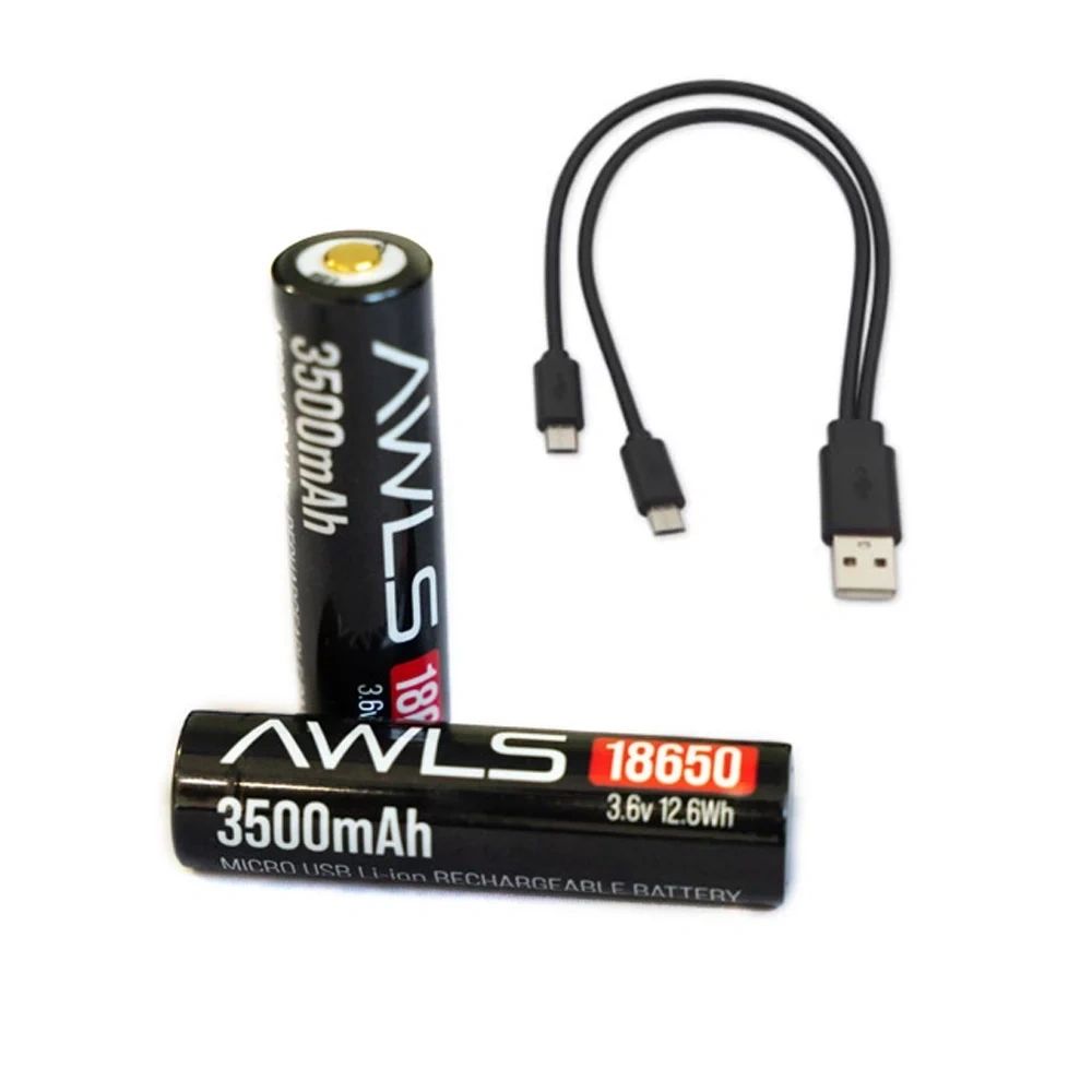 HRT AWLS 18650 3500mAh USB Batteries